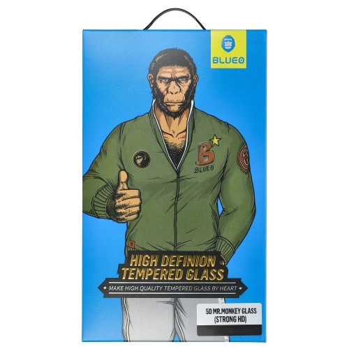 5D Mr. Monkey Glass - Apple iPhone XS čierny (Strong HD)
