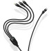 BASEUS kábel 3v1 Type C / USB A na Micro USB / Lightning / Type C PD QC 5A 100W CASS030101 1,2 m čierny