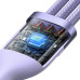BASEUS kábel 3v1 USB A / Typ C na Micro USB / Lightning / Typ C PD QC 5A 100W CASS030105 1,2 m fialová