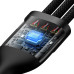BASEUS kábel 3v1 USB A do Micro USB / Lightning / Typ C PD QC3.0 5A 100W CASS030001 1,2 m čierny