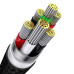 BASEUS kábel 3v1 USB A do Micro USB / Lightning / Typ C PD QC3.0 5A 100W CASS030001 1,2 m čierny