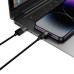 BASEUS kábel 3v1 USB A na Micro USB / Lightning / Typ C 3,5A 6CAXS000001 1,2 m čierny