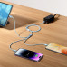 BASEUS kábel 3v1 USB A na Micro USB / Lightning / Typ C 3,5A 6CAXS000001 1,2 m čierny