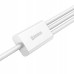 BASEUS kábel 3v1 USB A na Micro USB / Lightning / Typ C 3,5A CAMLTYS-02 1,5 m biely