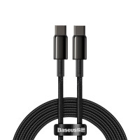 BASEUS kábel Typ C na Typ C PD100W Power Delivery Tungsten Gold Fast Charging CATWJ-A01 2m čierny