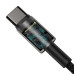 BASEUS kábel Typ C na Typ C PD100W Power Delivery Tungsten Gold Fast Charging CATWJ-A01 2m čierny
