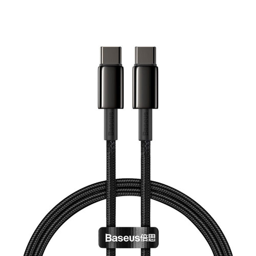 BASEUS kábel Typ C na Typ C PD 5A 100W CATWJ-01 1 m čierny