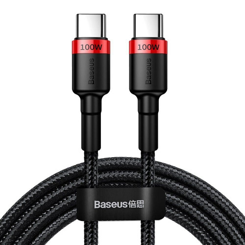 BASEUS kábel typ C na typ C PD 5A 100W Tungsten CATWJ-A01 2 m červený
