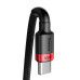 BASEUS kábel typ C na typ C PD 5A 100W Tungsten CATWJ-A01 2 m červený