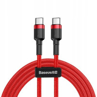 BASEUS kábel typ C na typ C PD QC3.0 3A 66W CATKLF-H09 2 m červený