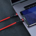 BASEUS kábel typ C na typ C PD QC3.0 3A 66W CATKLF-H09 2 m červený
