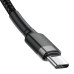 BASEUS kábel Type C to Type C Power Delivery PD60W 2.0 (3A 20V) Cafule CATKLF-HG1 2m sivá+čierna