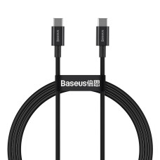 BASEUS kábel typu C na typ C PD100W Power Delivery Superior Series Fast Charging CATYS-B01 1 meter čierny