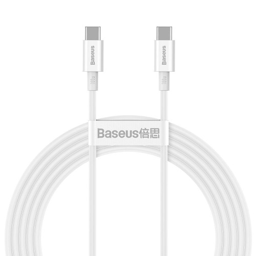 BASEUS kábel typu C na typ C PD100W Power Delivery Superior Series Fast Charging CATYS-C02 2 metre biely