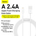 BASEUS kábel USB A na Apple Lightning 8-pin 2,4A Superior Series Fast Charging CALYS-02 0,25 m biely