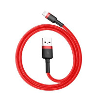 BASEUS kábel USB A na Lightning 2,4A Cafule CALKLF-A09 0,5 m červený čierny