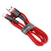 BASEUS kábel USB A na Lightning 2,4A Cafule CALKLF-A09 0,5 m červený čierny