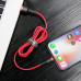 BASEUS kábel USB A na Lightning 2,4A Cafule CALKLF-A09 0,5 m červený čierny