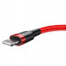 BASEUS kábel USB A na Lightning 2,4A Cafule CALKLF-B09 1 m červený čierny