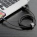 BASEUS kábel USB A na Lightning 2,4A Cafule CALKLF-BG1 1 m čierny sivý