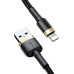 BASEUS kábel USB A na Lightning 2,4A Cafule CALKLF-BV1 1 m čierny zlatý