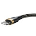 BASEUS kábel USB A na Lightning 2,4A Cafule CALKLF-BV1 1 m čierny zlatý