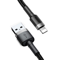 BASEUS kábel USB A na Lightning 2,4A Cafule CAMKLF-BG1 0,5 m čierny sivý