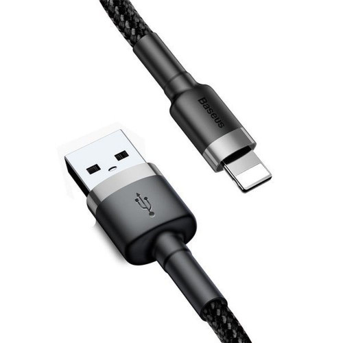 BASEUS kábel USB A na Lightning 2,4A Cafule CAMKLF-BG1 0,5 m čierny sivý