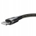 BASEUS kábel USB A na Lightning 2,4A Cafule CAMKLF-BG1 0,5 m čierny sivý