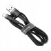 BASEUS kábel USB A na Lightning 2,4A Cafule CAMKLF-BG1 0,5 m čierny sivý