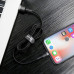 BASEUS kábel USB A na Lightning 2,4A Cafule CAMKLF-BG1 0,5 m čierny sivý