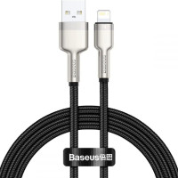 BASEUS kábel USB A na Lightning 2,4A Cafule Metal 1 m čierny