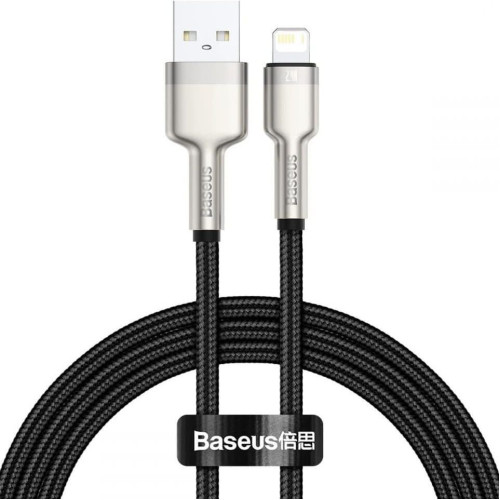 BASEUS kábel USB A na Lightning 2,4A Cafule Metal 1 m čierny