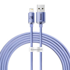 BASEUS kábel USB A na Lightning 2,4A Crystal Shine CAJY000005 1,2 m fialový