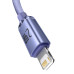 BASEUS kábel USB A na Lightning 2,4A Crystal Shine CAJY000005 1,2 m fialový