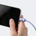 BASEUS kábel USB A na Lightning 2,4A Crystal Shine CAJY000005 1,2 m fialový