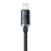 BASEUS kábel USB A na Lightning 2,4A Crystal Shine CAJY000101 2 m čierny