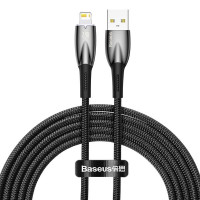 BASEUS kábel USB A na Lightning 2,4A Glimmer CADH000301 2 m čierny