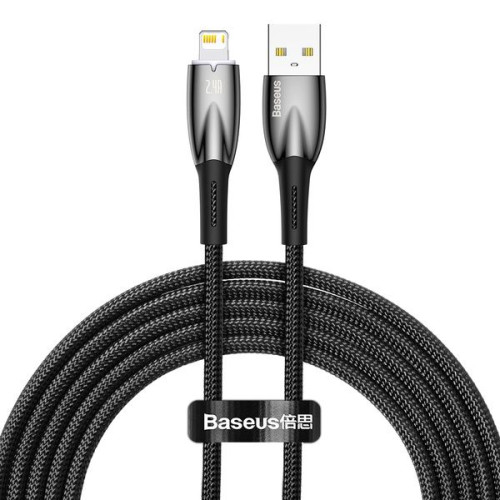 BASEUS kábel USB A na Lightning 2,4A Glimmer CADH000301 2 m čierny