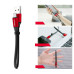 BASEUS kábel USB A na Lightning 2A Nimble CALMBJ-B91 0,23 m čierny červený