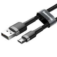 BASEUS kábel USB A na Micro USB 2,4A Cafule CAMKLF-AG1 1 m čierna sivá
