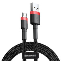 BASEUS kábel USB A na Micro USB 2,4A Cafule CAMKLF-B91 1 m čierny červený
