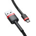 BASEUS kábel USB A na Micro USB 2,4A Cafule CAMKLF-B91 1 m čierny červený