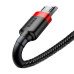 BASEUS kábel USB A na Micro USB 2,4A Cafule CAMKLF-B91 1 m čierny červený