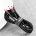 BASEUS kábel USB A na Micro USB 2,4A Cafule CAMKLF-B91 1 m čierny červený