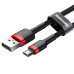 BASEUS kábel USB A na Micro USB 2,4A Cafule CAMKLF-B91 1 m čierny červený