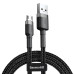 BASEUS kábel USB A na Micro USB 2,4A Cafule CAMKLF-HG1 3 m čierna sivá