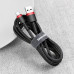 BASEUS kábel USB A na typ C 1,5A Cafule CATKLF-C91 2 m červený čierny