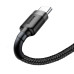 BASEUS kábel USB A na typ C 1,5A Cafule CATKLF-CG1 2 m sivá čierna