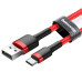 BASEUS kábel USB A na typ C 1,5A Cafule CATKLF-U09 3 m balzová červená